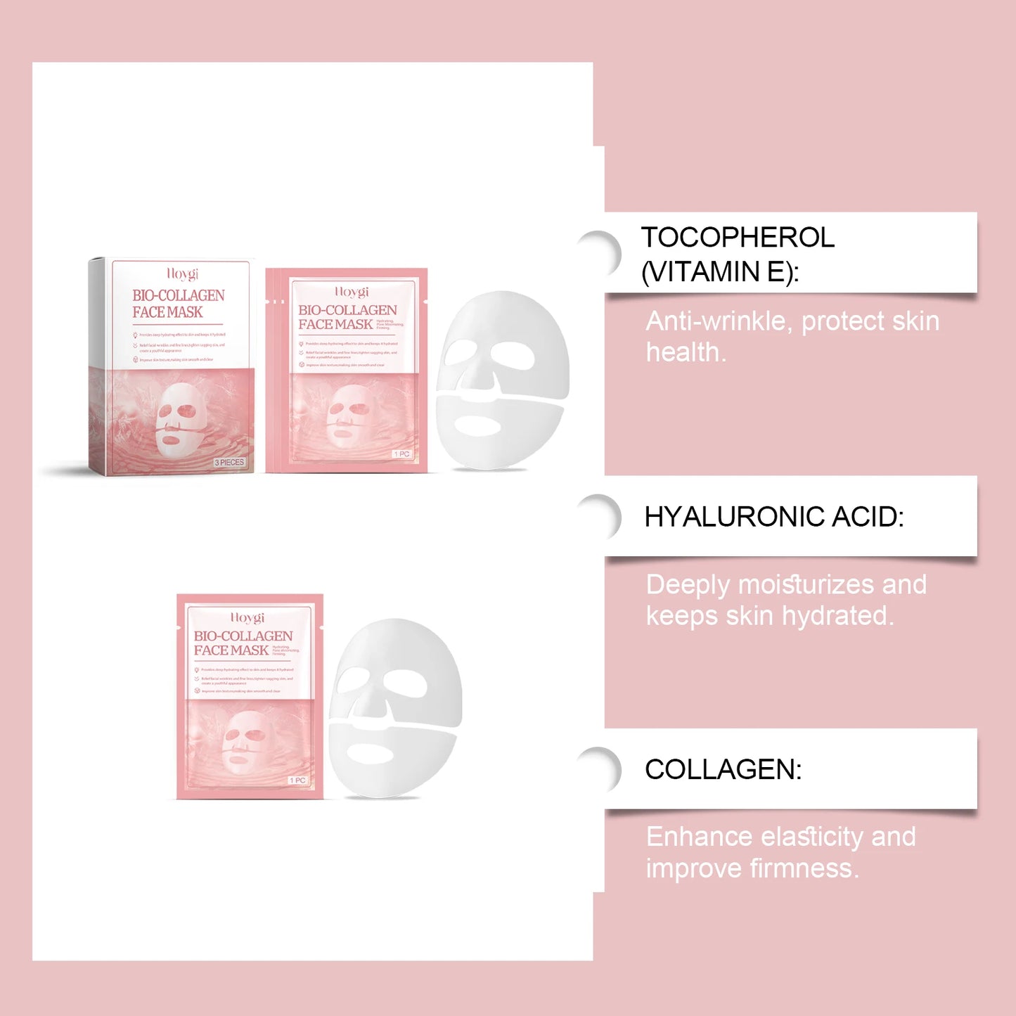 Hoygi Collagen Face Mask Hydrating Overnight Lifting Rejuvenation