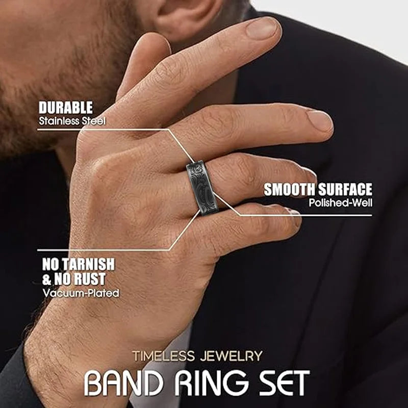 Smart Ring - Fitness Tracker with Sleep Monitor, Pedometer & 20+ Exercise Modes, IP68 Waterproof, USB Rechargeable, Stainless S