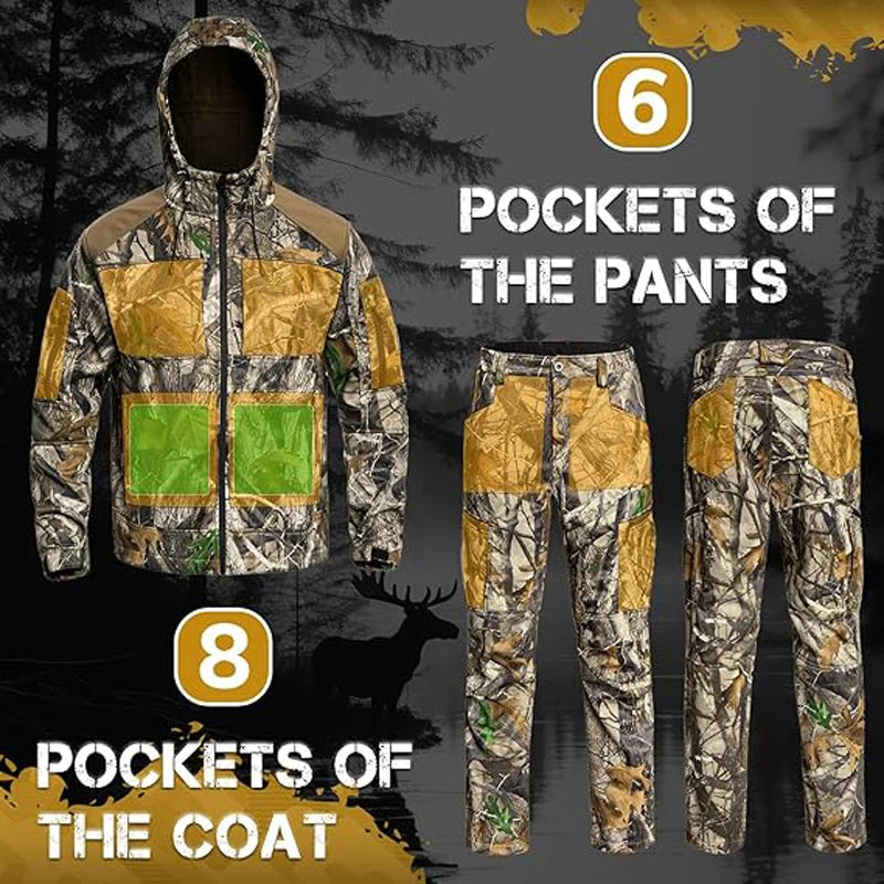 VOTAGOOCN Quiet Hunting Softshell Suit For Men Outdoor