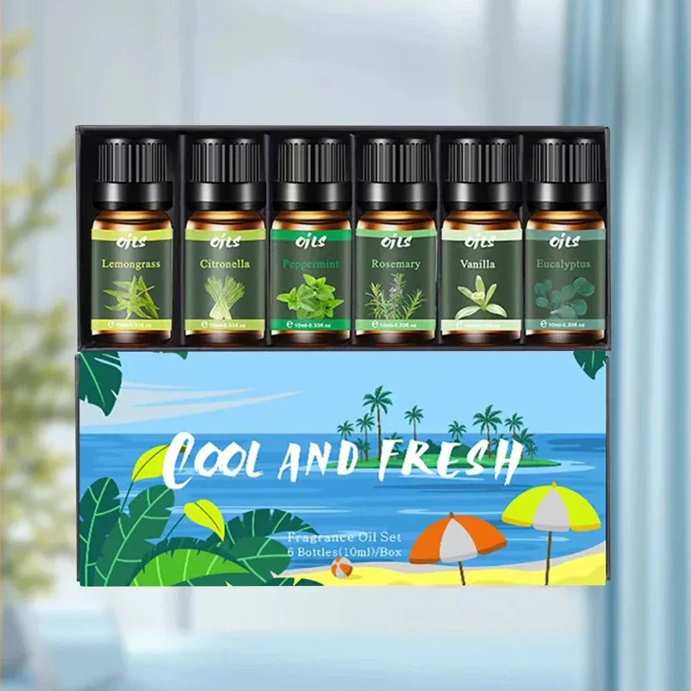 6 Luxury Essential Oils Gift Set Spa Quality Aromatherapy Kit