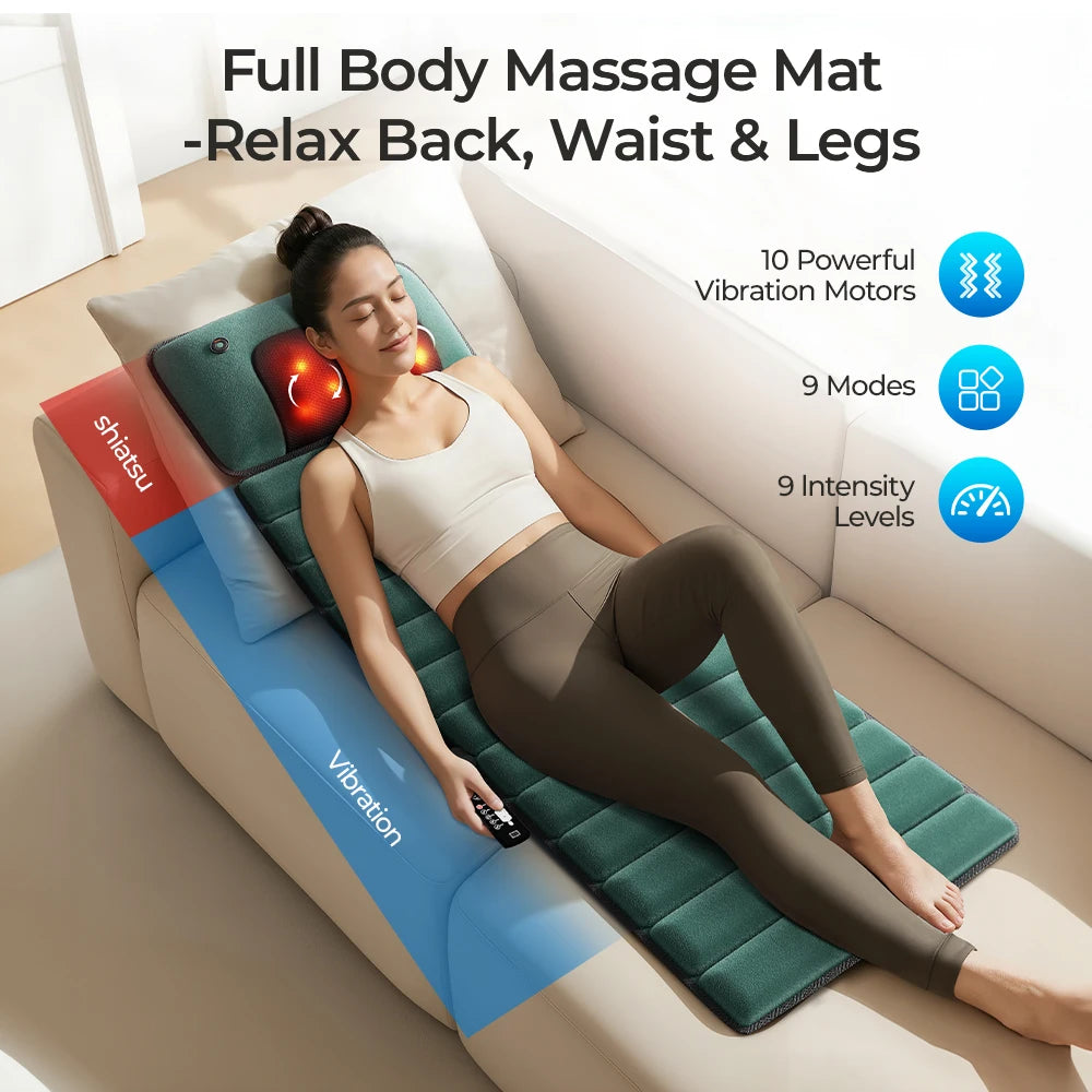 Deeper Relief Vibrating Massage Mat, Portable Muscle Relaxation Device