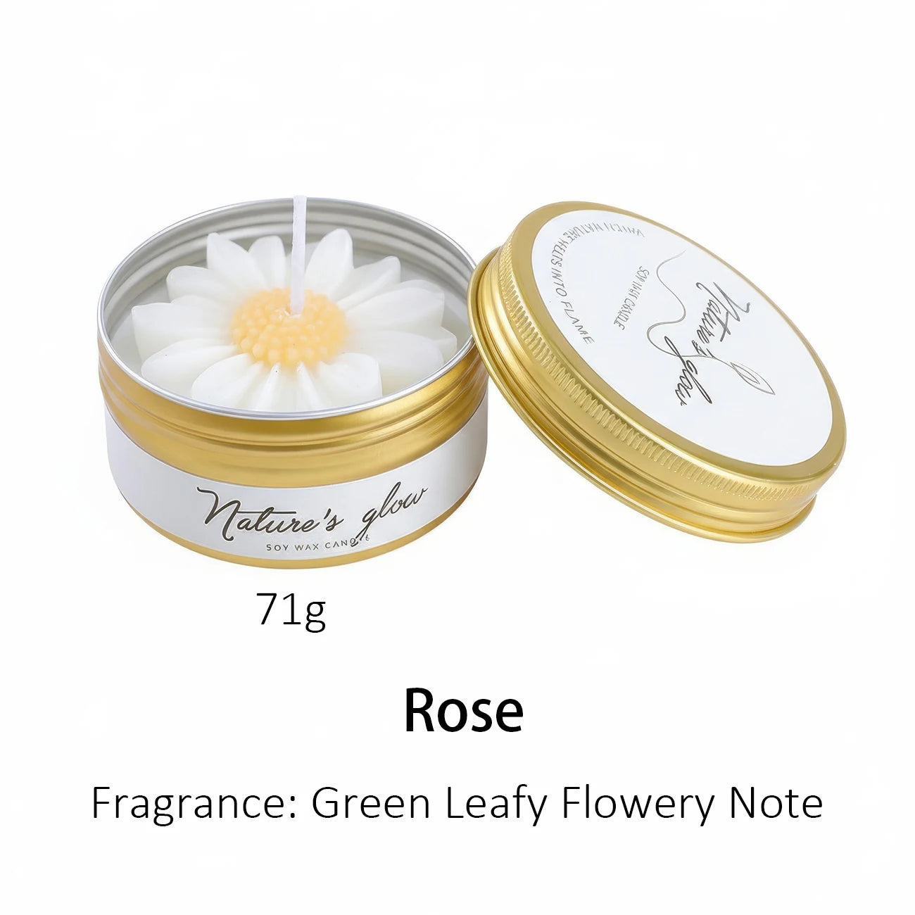 Chamomile Scented Soy Wax Candle Jar For Bedroom Decor