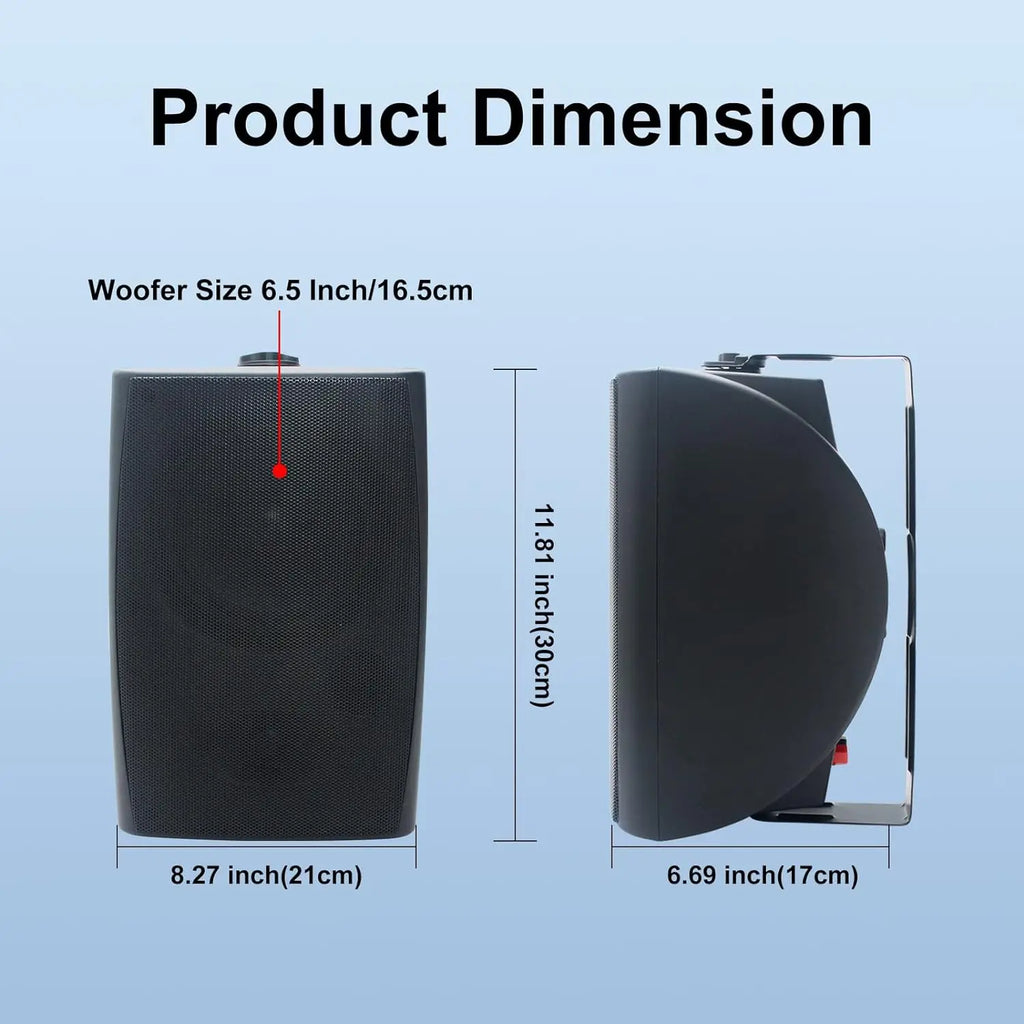 Herdio 400W Outdoor 2 Way Passive Speakers Waterproof Wall Mounted