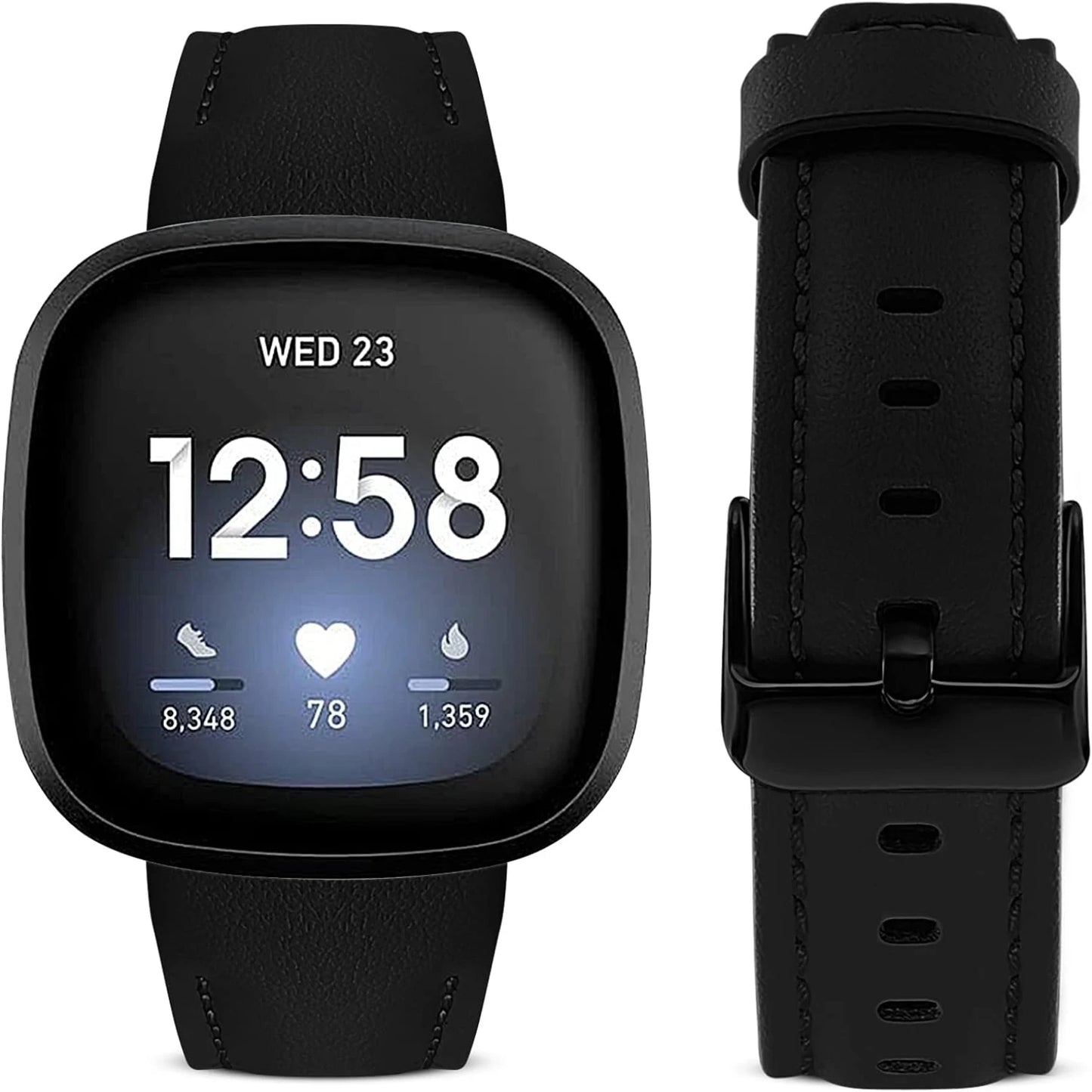 Enhance your fitness tracker experience with SKYLET's exquisite premium leather bands for Sense/Versa 3. Elevate your fashion ga