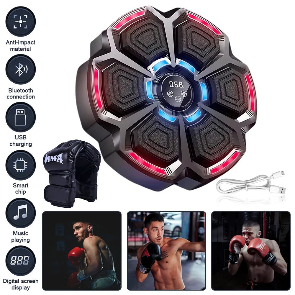 Hign Concerned Music Boxing Machine Adjustable Speed Wall Mounted Exercise