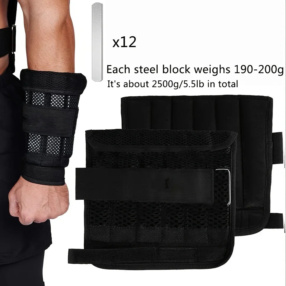 Adjustable Weight Vest With Ankle And Wrist Weights For Training