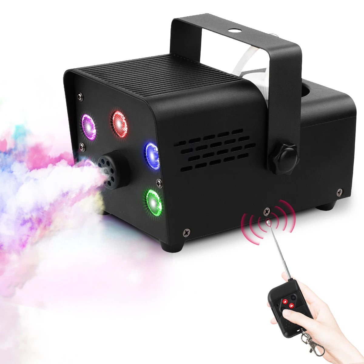 U'King 500W Fog Machine With RGB LEDs And Wireless Remote