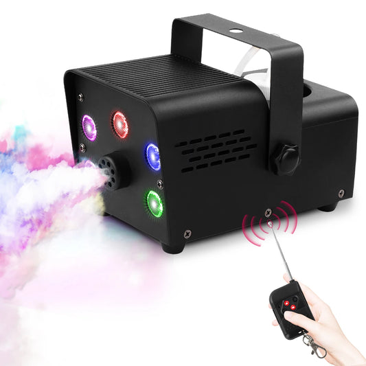 U'King 500W Fog Machine With RGB LEDs And Wireless Remote