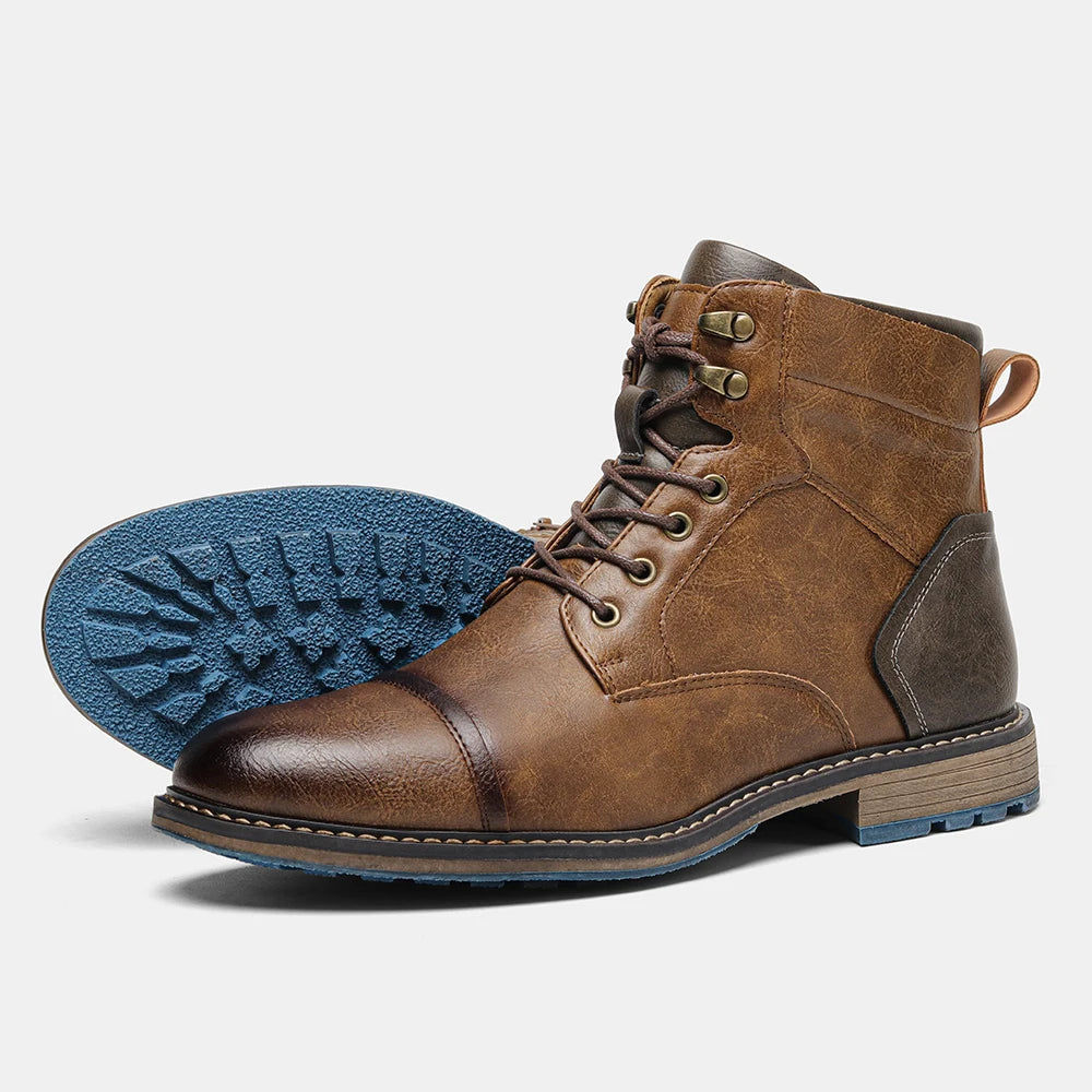 Men's Leather Boots With Zipper By Hecrafted Classic Style