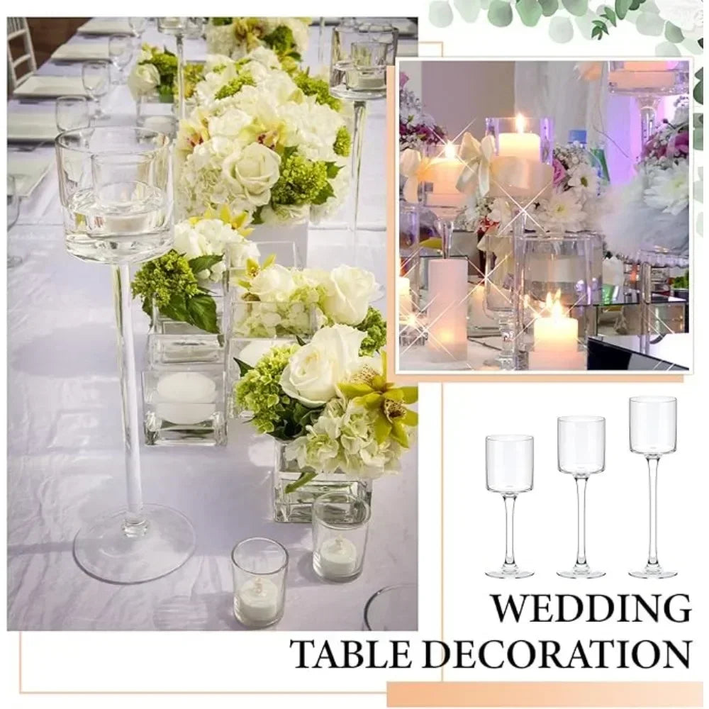 Glass Tealight Candle Holders For Weddings Table Centerpieces