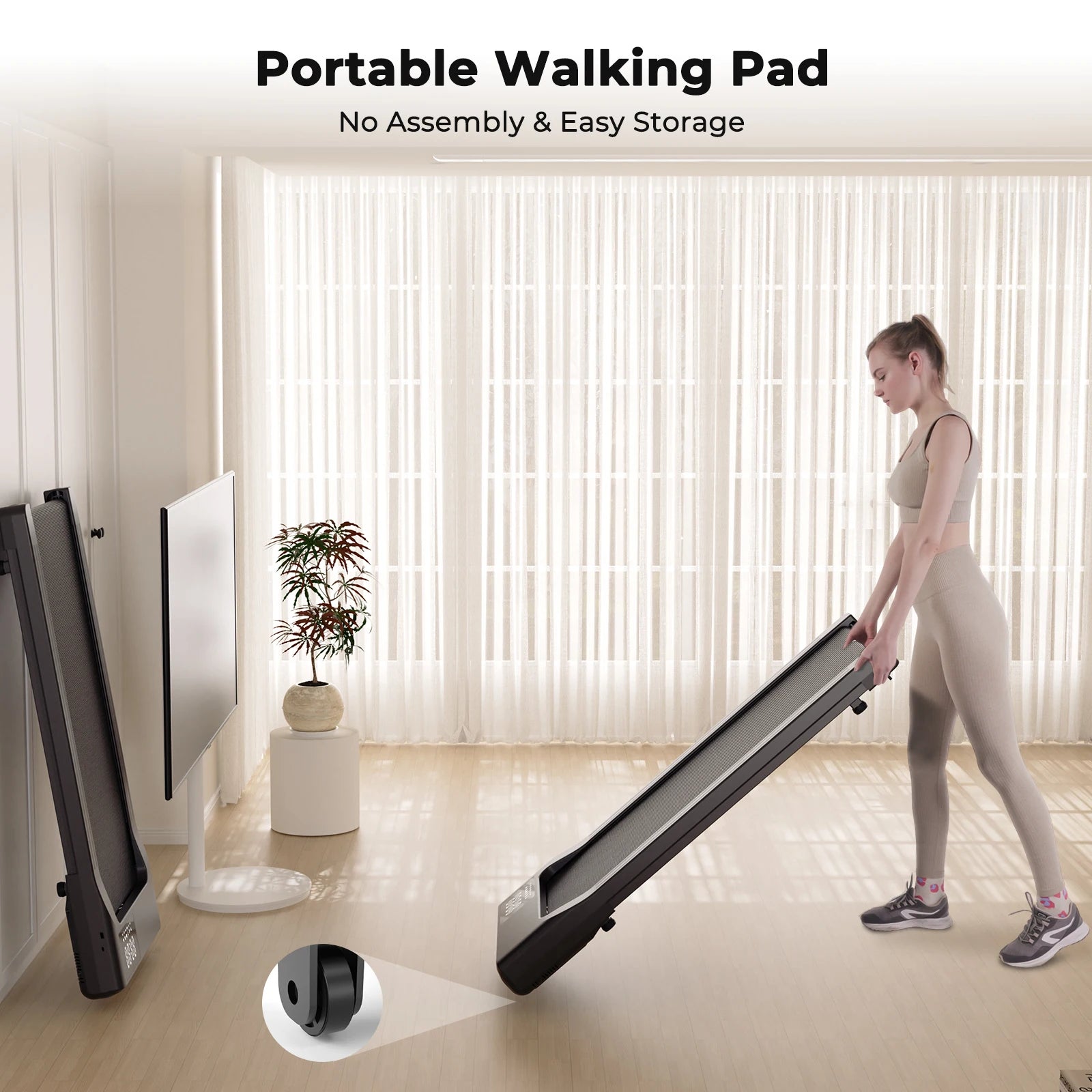 Driving Power 2in1 Treadmill For Home Office With Remote Control LCD Display And Adjustable Speed