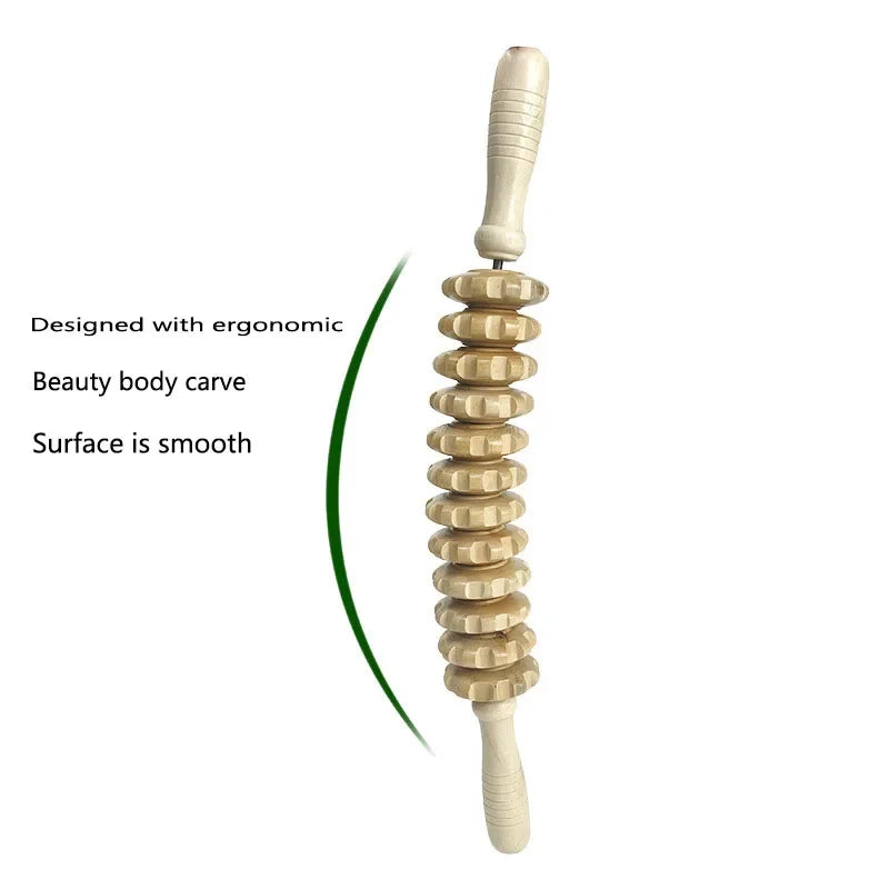 Wooden Lymphatic Drainage Massager Body Sculpturing Anti Cellulite Maderoterapia Set Colombian Wood Therapy Tools Men Women