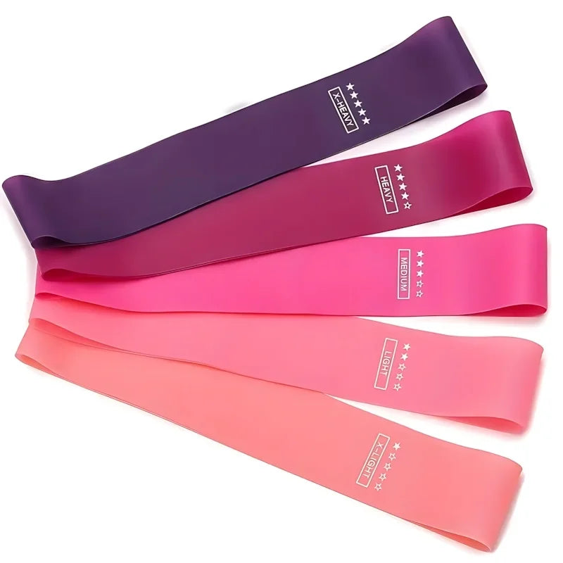 5-Piece Latex Resistance Band Set For Strength Training At Home