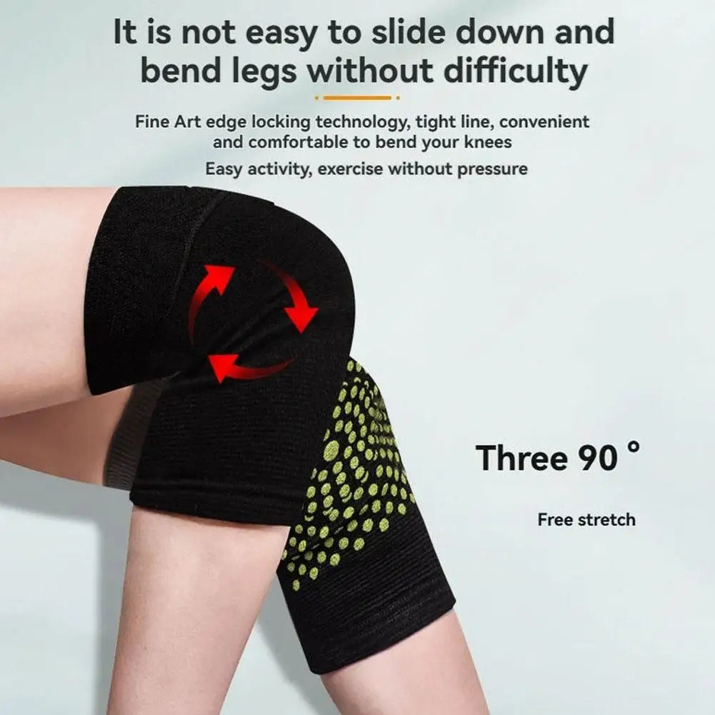 Self Heating Knee Pads,Warm Wormwood Self Heating Knee Brace Support, Long Compression Sleeve for Arthritis Joint Pain Relief