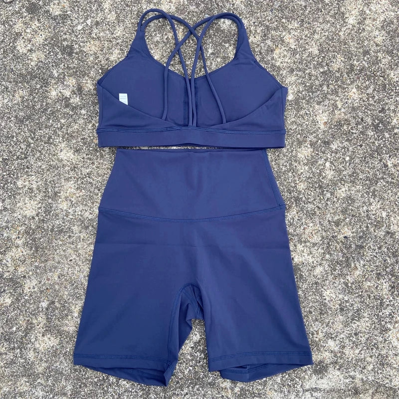 Zen Active Living Yoga Set Bra and High Waist Shorts