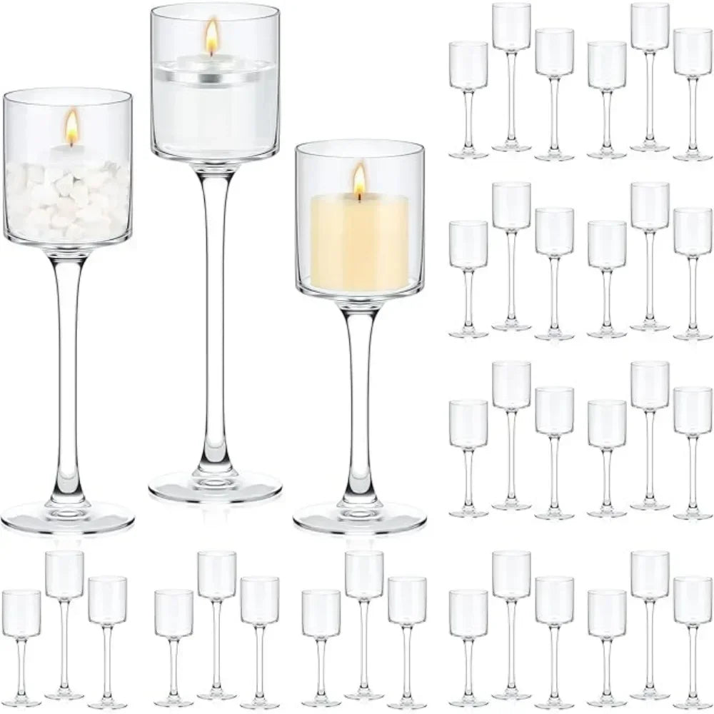 Glass Tealight Candle Holders For Weddings Table Centerpieces