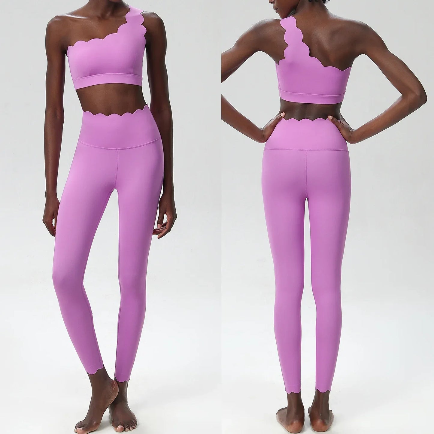 Women Two Piece Fitness Yoga Set Quick Dry Breathable Sportswear