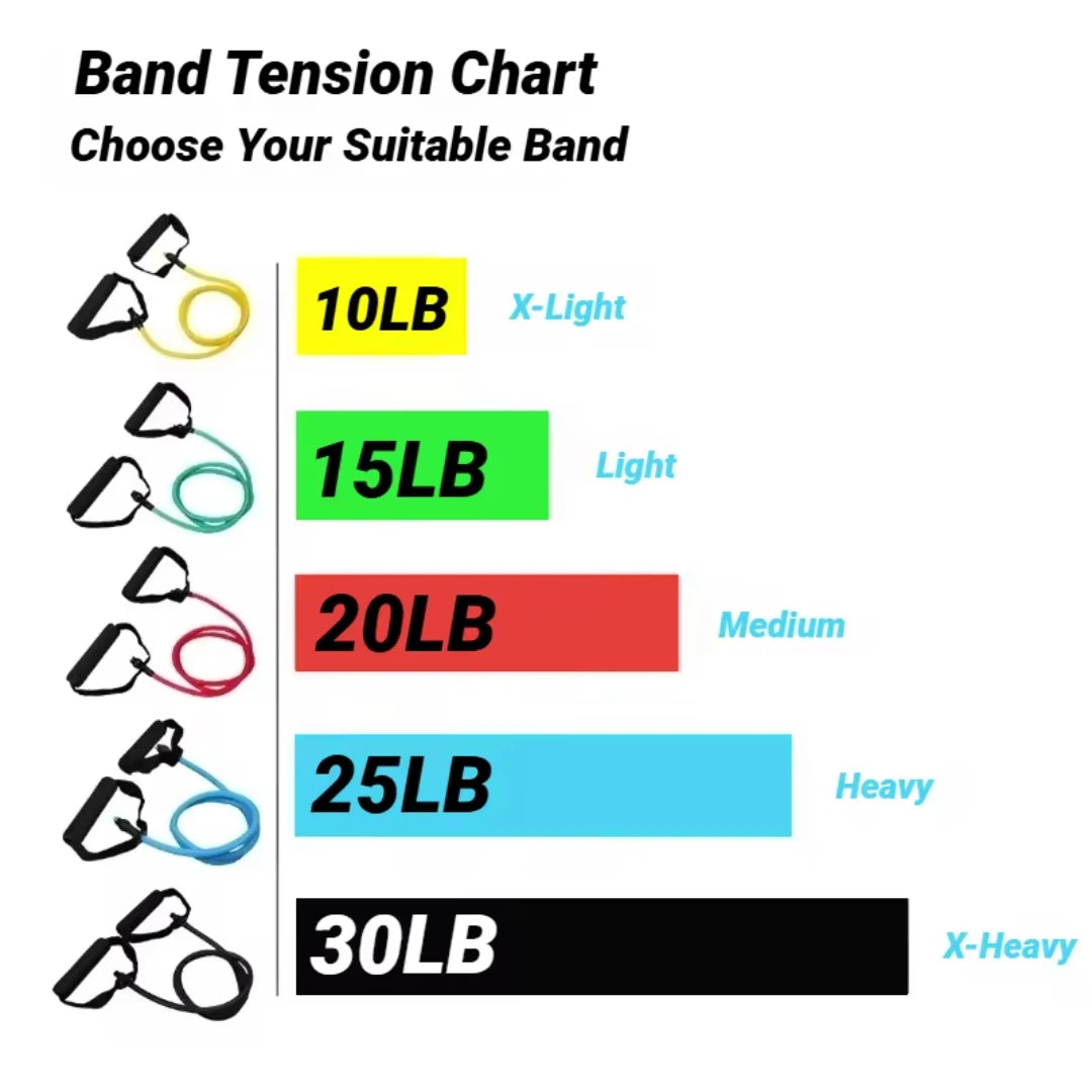 Resistance Bands With Handles 5 Levels For Full Body Workout