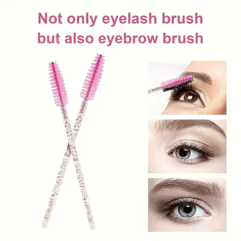 50 Piece Disposable Eyelash And Brow Brush Comb For Mascara