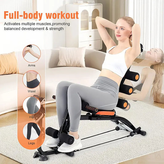 KBQ Foldable Abdominal Exercise Bench 6 In 1 Core Trainer