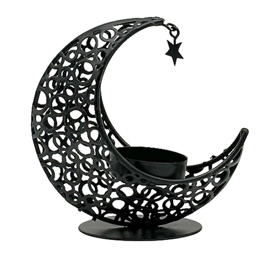 VKTECH Ramadan Moon Candle Holder Candlestick for Eid Mubarak Decor
