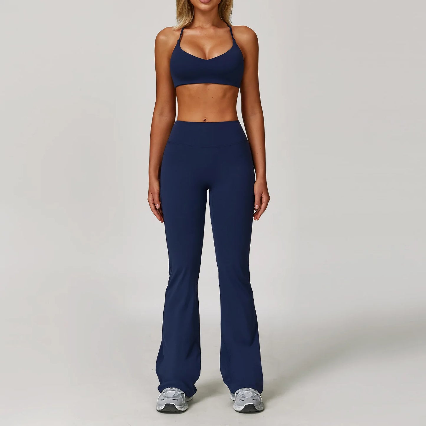 Women Yoga Set 2 Pieces Sports Bra Jacket Leggings