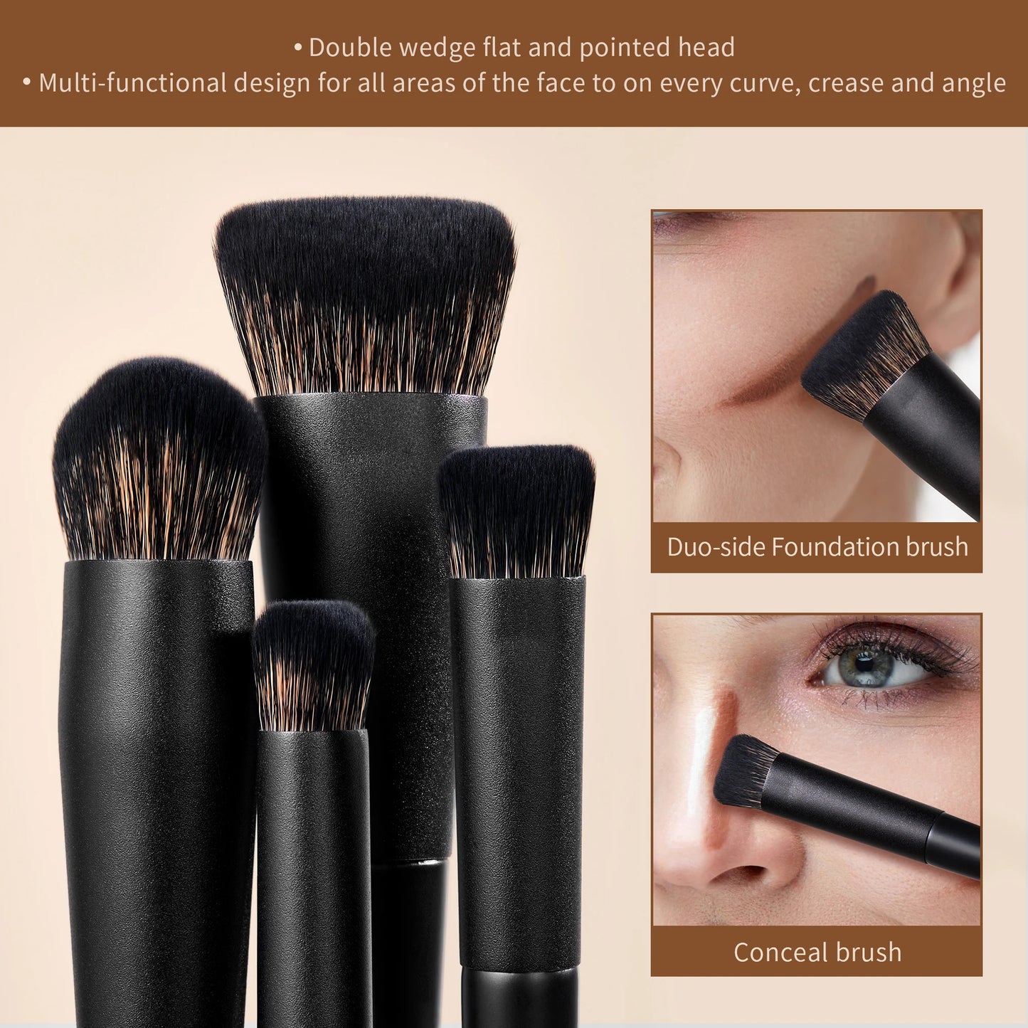 Jessup Makeup Brushes Set T336 Contour Foundation Eyeshadow Concealer Liner