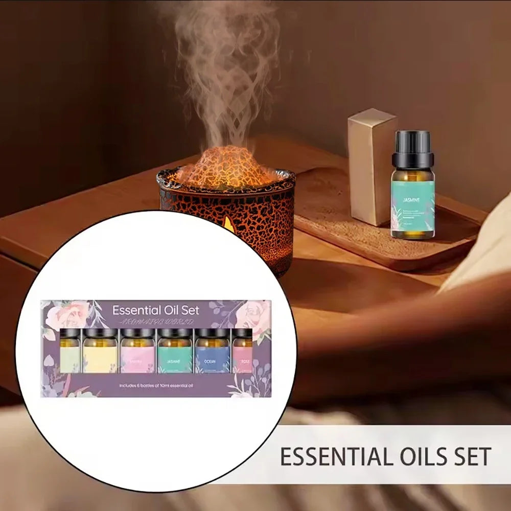 Hign-concerned 6 Piece Essential Oil Set For Aromatherapy Diffusers