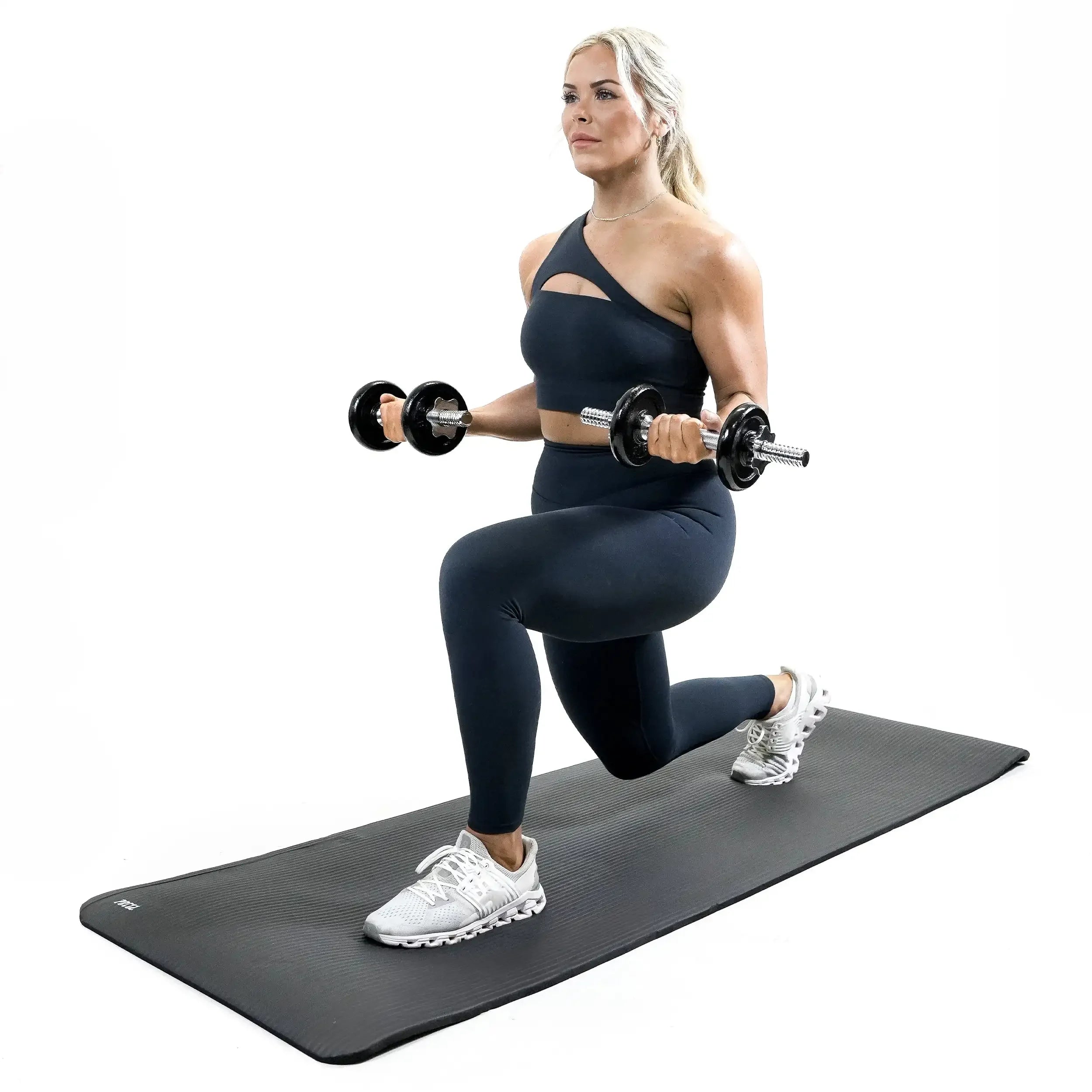 NBR Fitness Yoga Mat Non Slip Wide With Portable Carry Strap