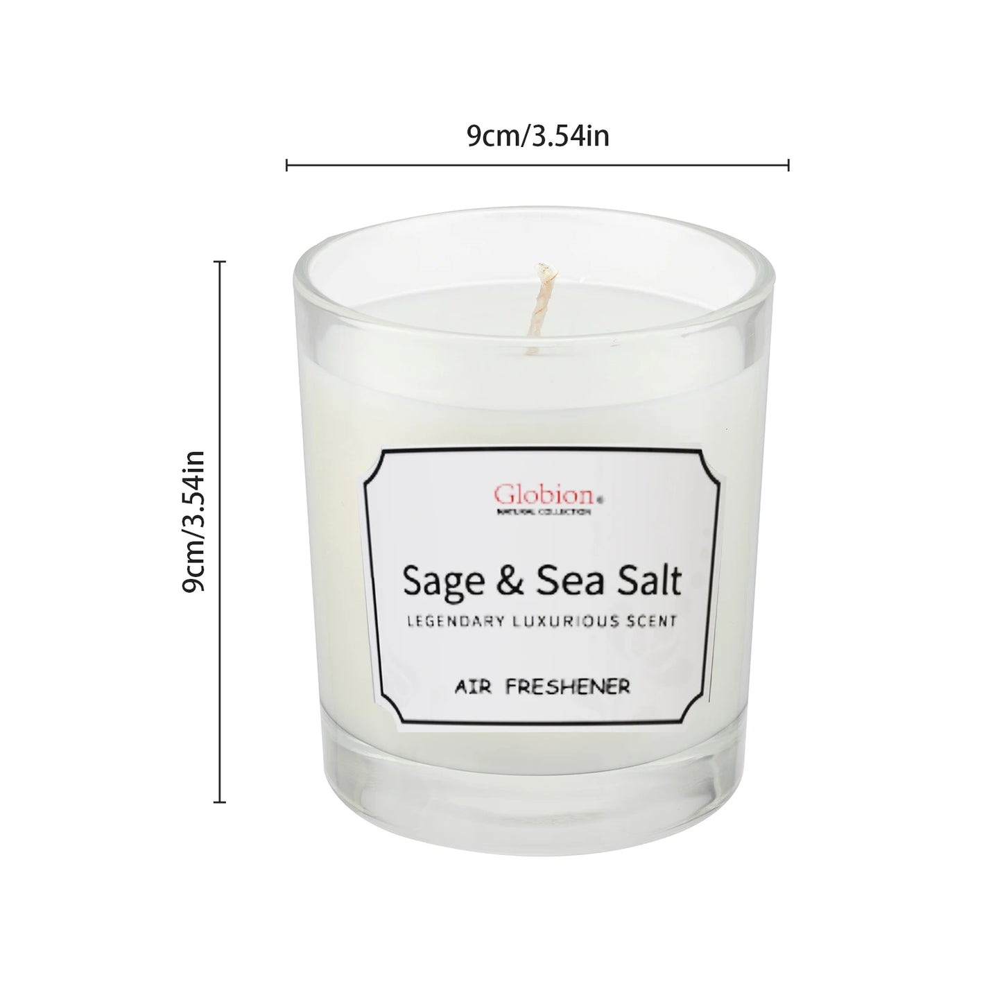 Sage And Sea Salt Scented Aromatherapy Candle Jar Gift