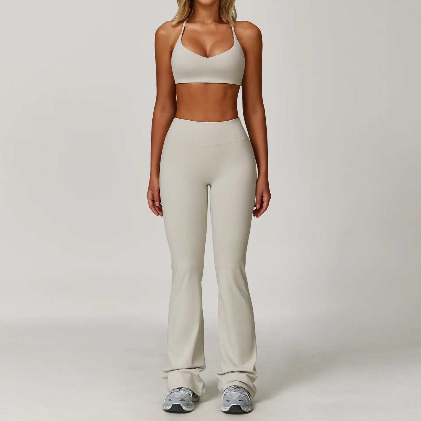 Women Yoga Set 2 Pieces Sports Bra Jacket Leggings