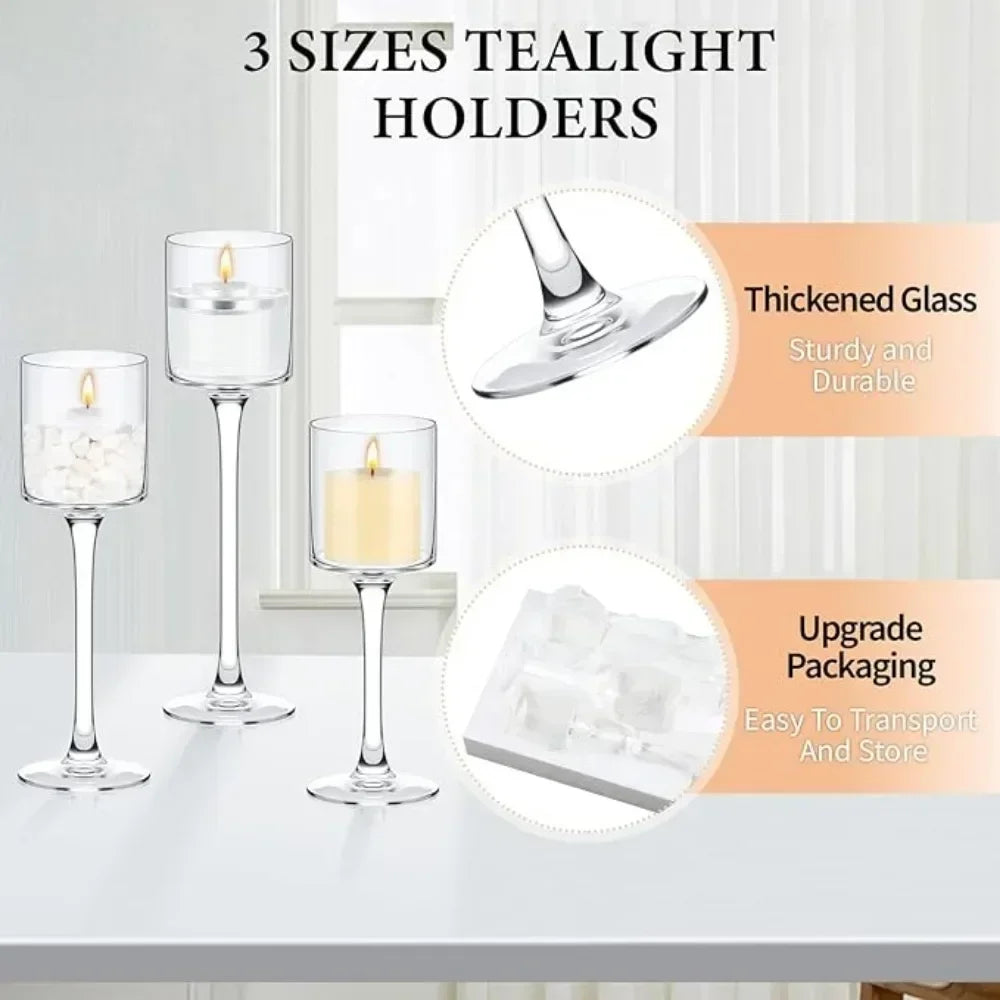 Glass Tealight Candle Holders For Weddings Table Centerpieces