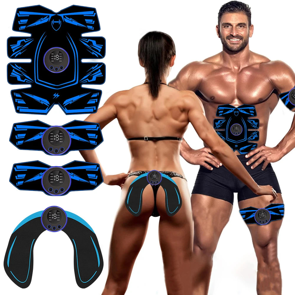 XMSJ EMS 8Pad Ab Trainer And Muscle Stimulator Abdominal Toning
