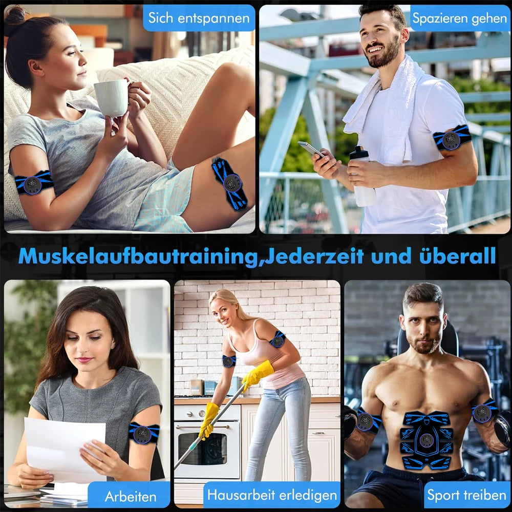 XMSJ EMS 8Pad Ab Trainer And Muscle Stimulator Abdominal Toning