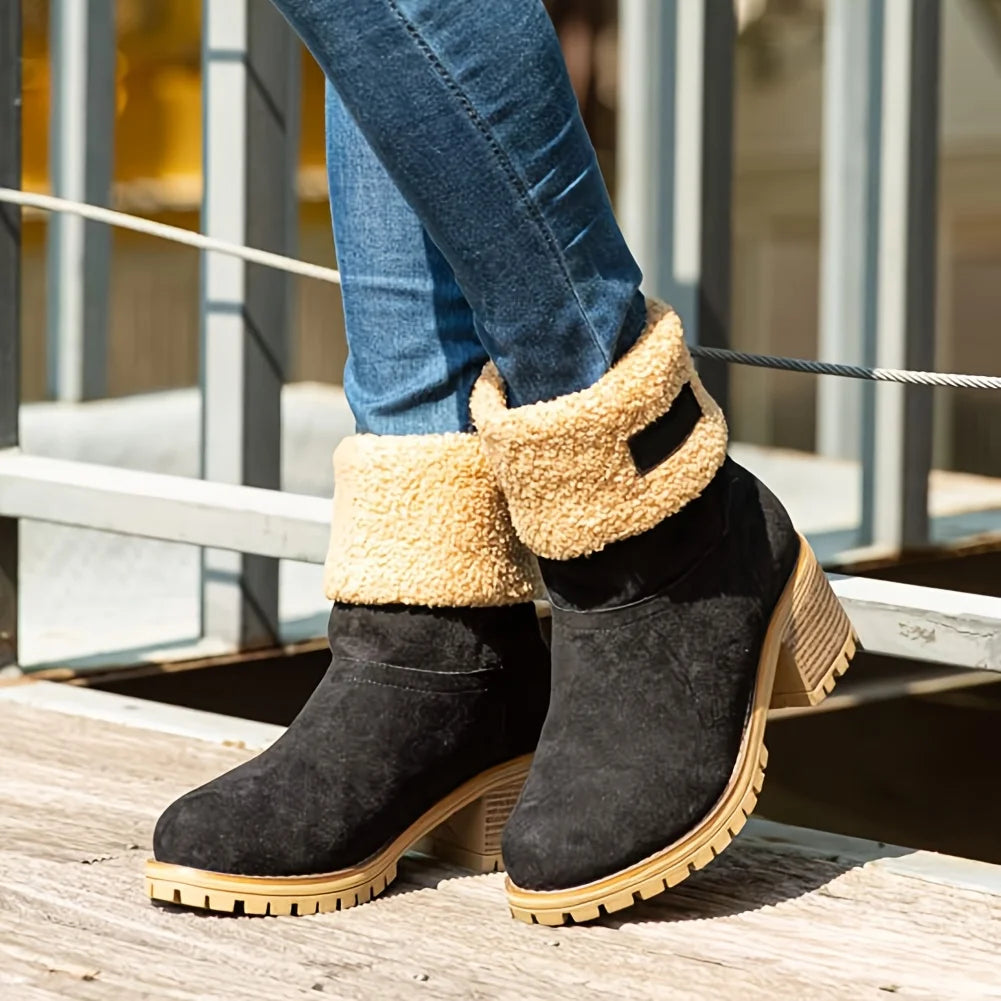 Winter Faux Fur Snow Boots For Women Warm Platform Boots