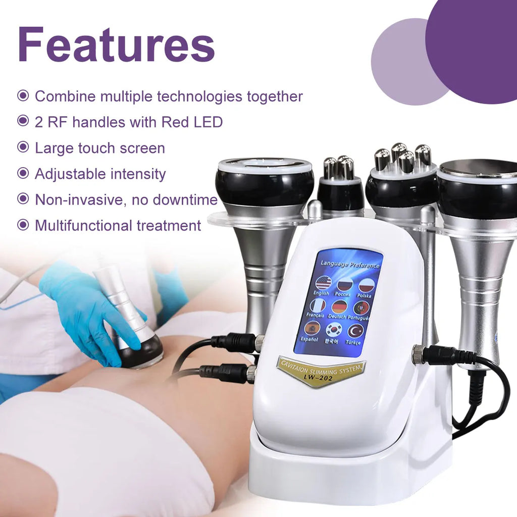 Amilibeauty 40K 4In1 Cavitation Body Slimming Massager SkinTightening Facial VacuumSuction