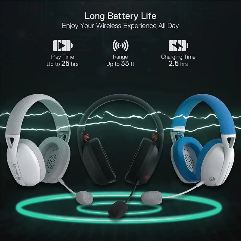 Redragon H848 Wireless Headset Detachable Microphone 7 1 Surround Sound