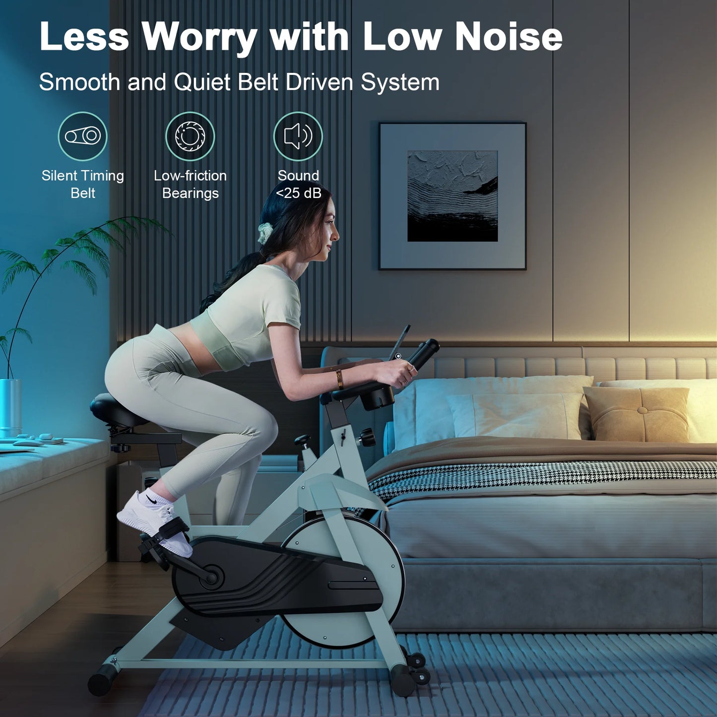Superun Magnetic Resistance Exercise Bike 32 Levels For Home