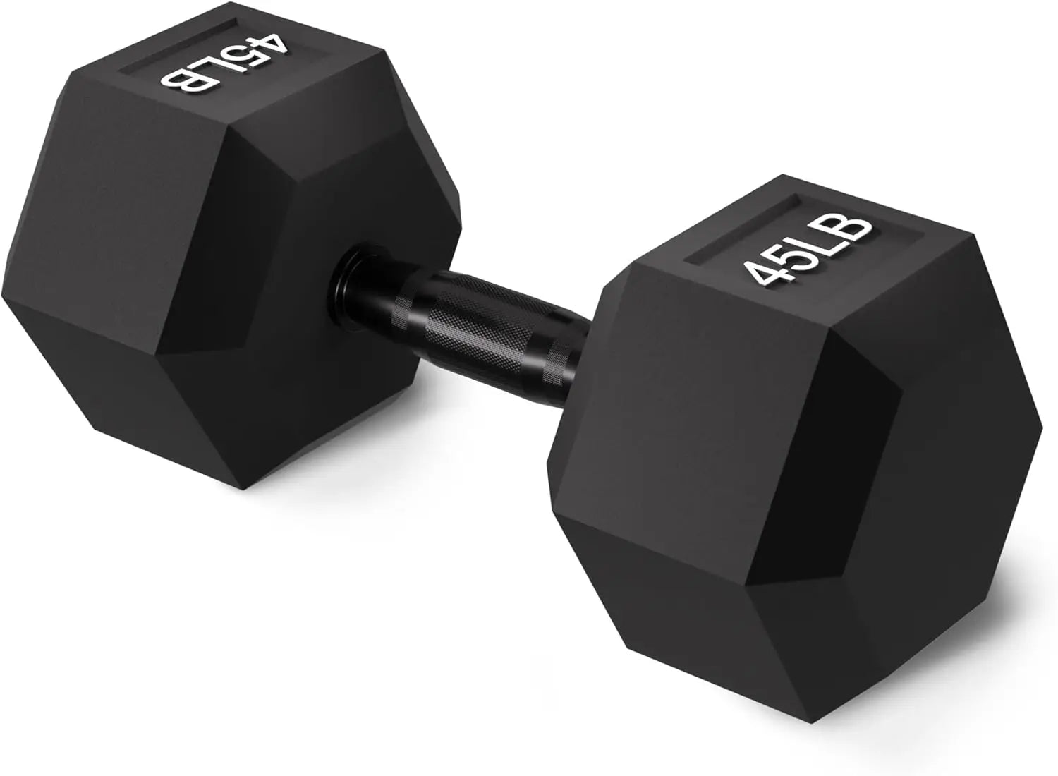 Rubber Encased Hex Dumbbell With Anti Slip Handle Dumbbells