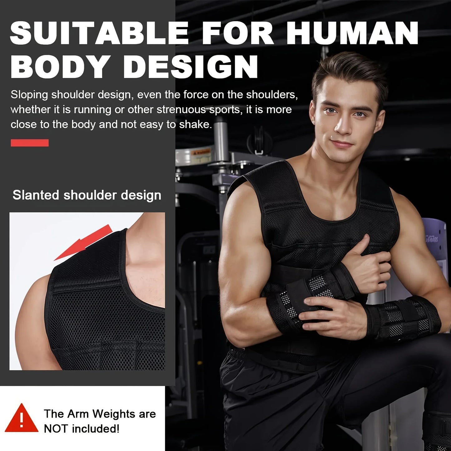 Adjustable Weight Vest With Ankle And Wrist Weights For Training