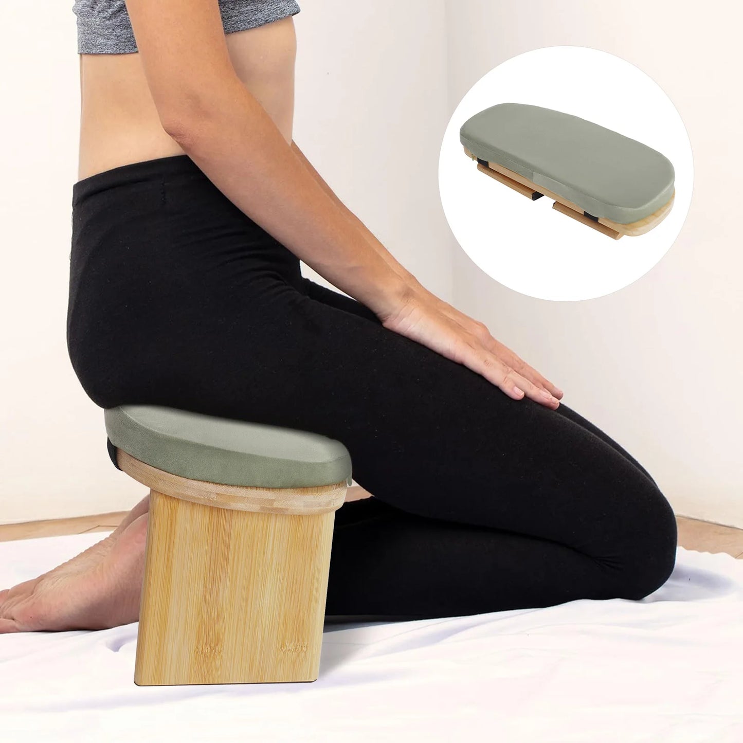 Foldable Meditation Bench Kneeling Stool For Home Yoga And Prayer