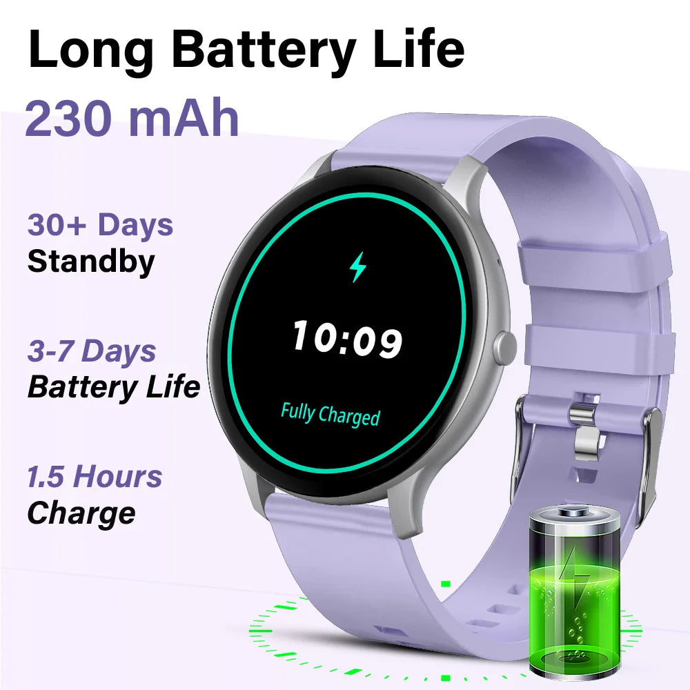 LAXASFIT Womens Smart Watch Bluetooth Talk Touch Screen IP68