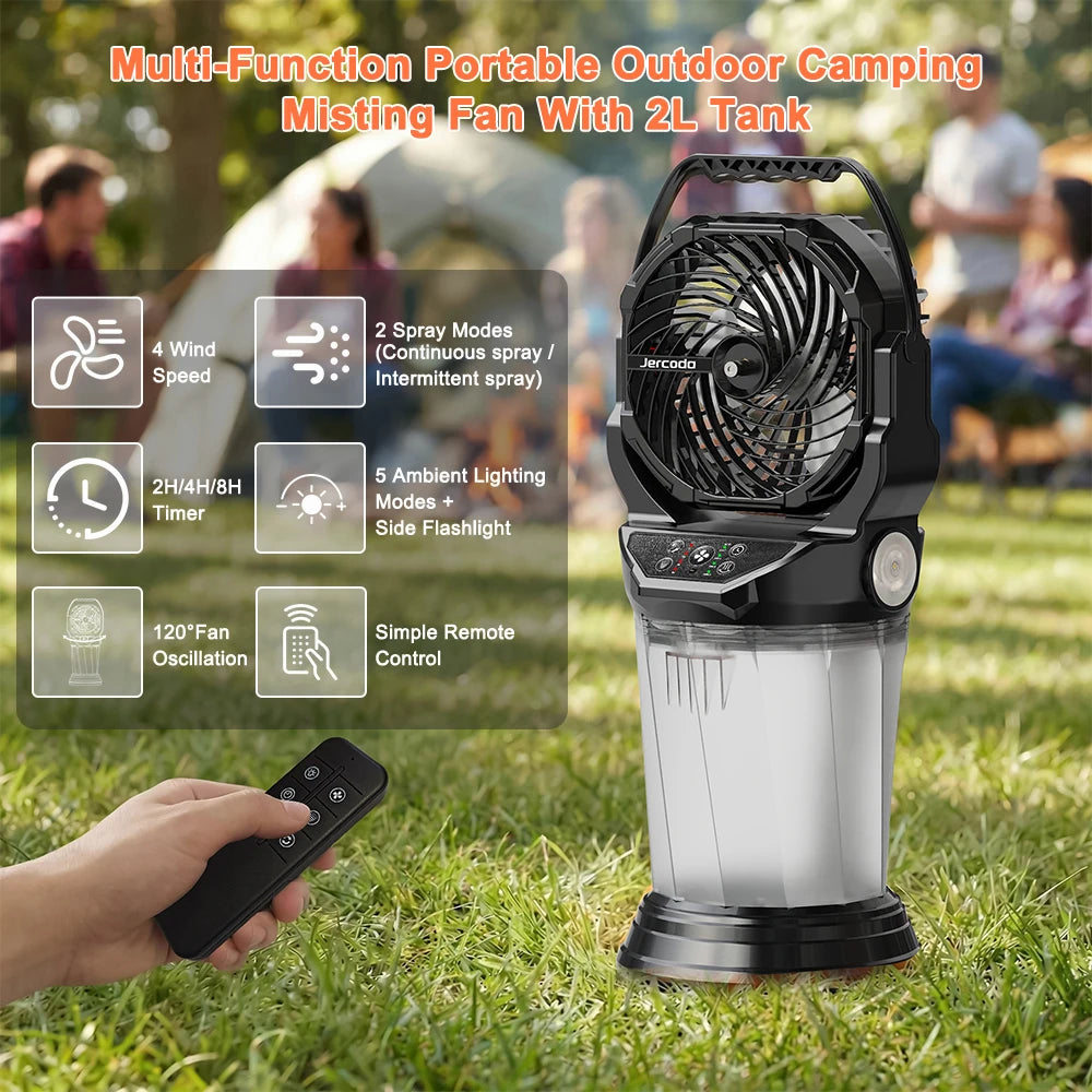 Zen Active Living Portable Misting Fan With 2L Water Tank And Rechargeable Battery