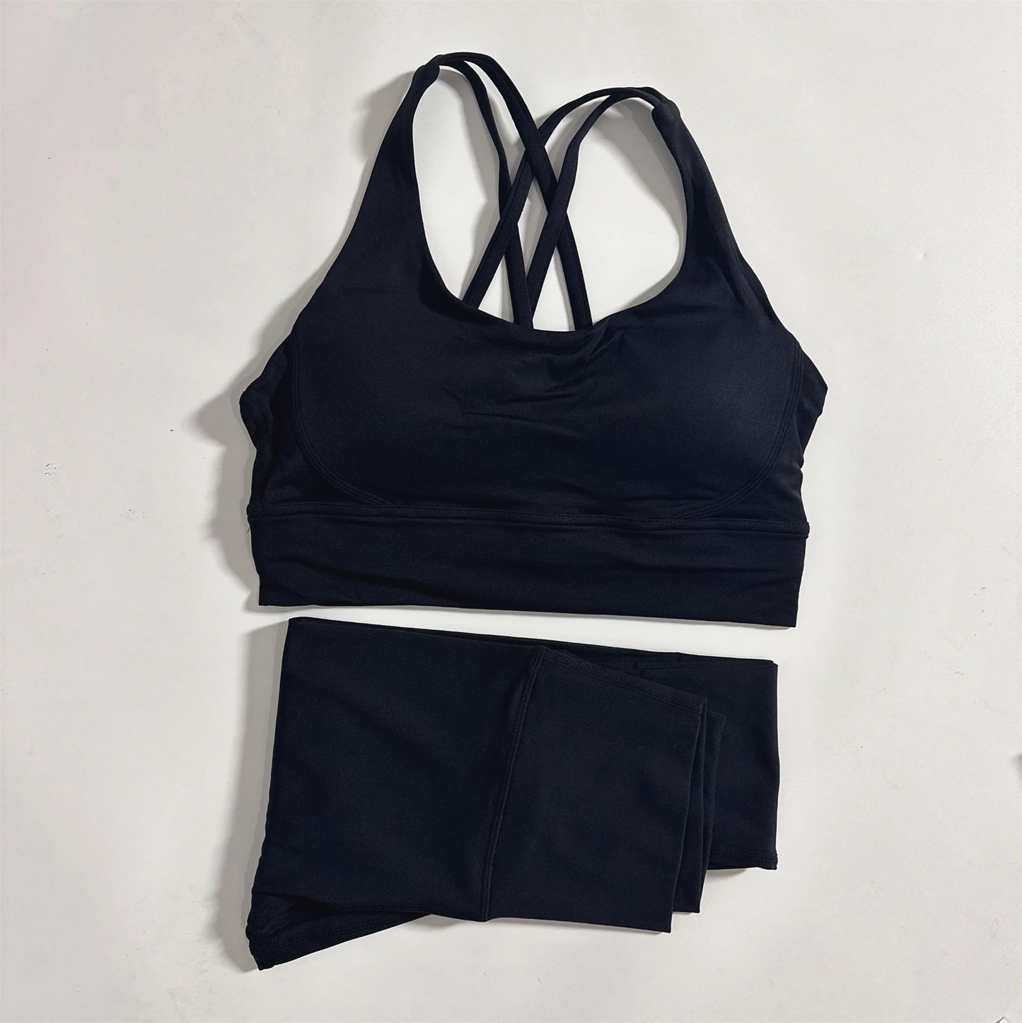 Gym Fitness Set Seamless High Waist Sports Bra Leggings