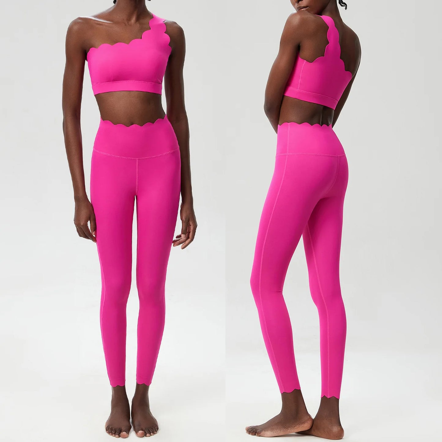 Women Two Piece Fitness Yoga Set Quick Dry Breathable Sportswear
