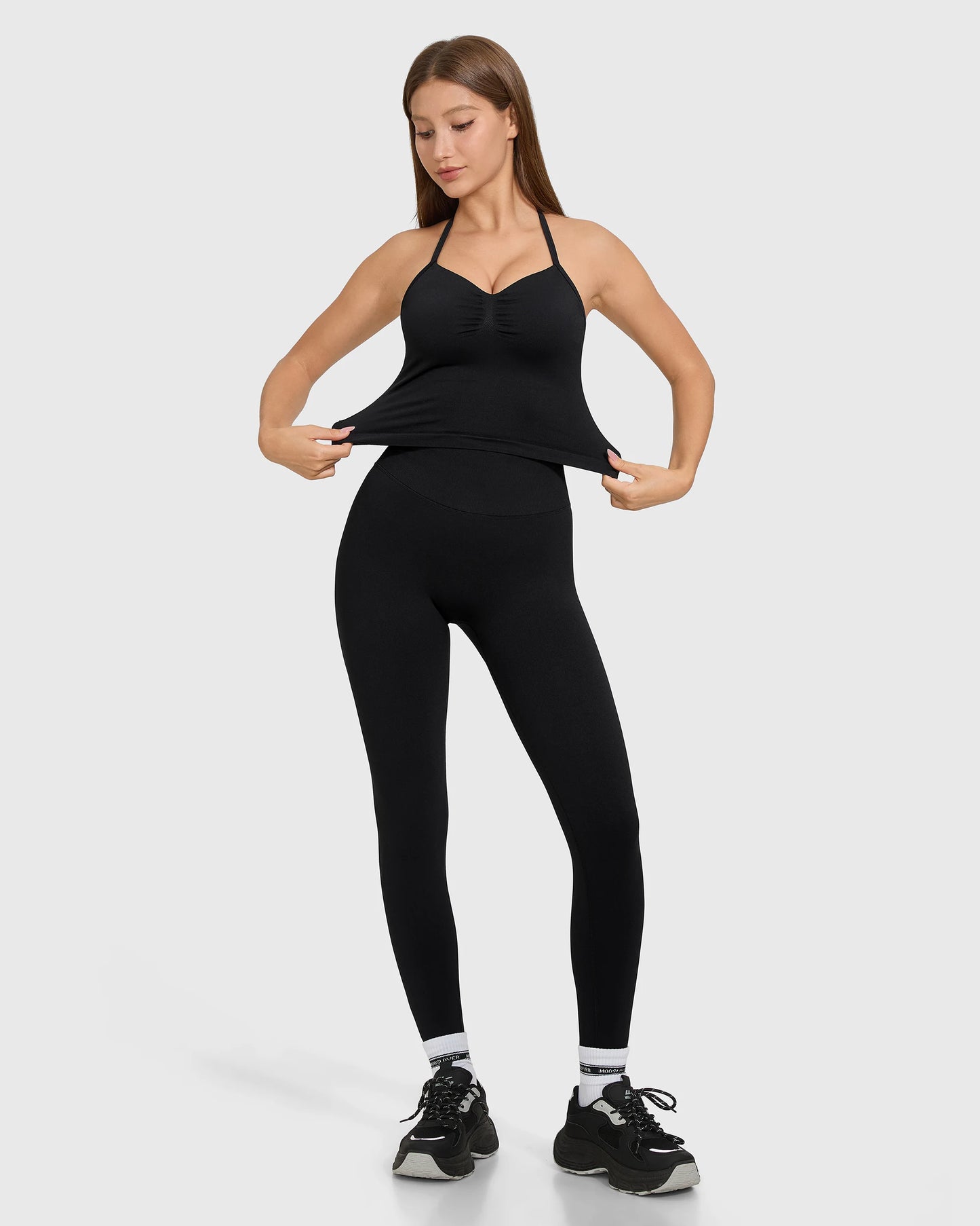 Women's Yoga Set 2 Piece High Waist Yoga Leggings Sleeveless Sports Bra Activewear Workout  Fitness Gym Set Sports Suit Women