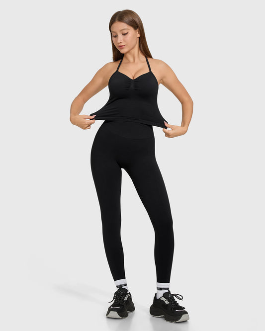 Women's Yoga Set 2 Piece High Waist Yoga Leggings Sleeveless Sports Bra Activewear Workout  Fitness Gym Set Sports Suit Women