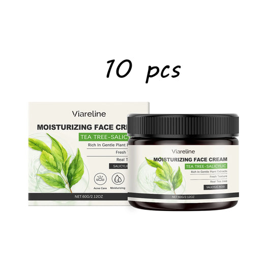 Viareline Salicylic Acid Face Cream Moisturizing Pore Shrink Improve Roughness Improve Skin Texture Non-greasy Face Cream