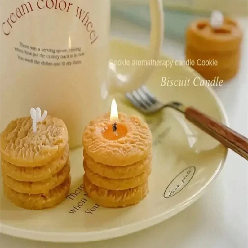 Biscuit Cookie Scented Candles Gift Box Set Holiday Decor