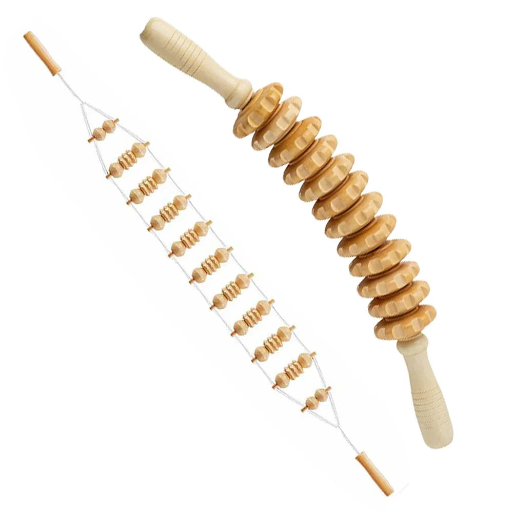 Wooden Lymphatic Drainage Massager Body Sculpturing Anti Cellulite Maderoterapia Set Colombian Wood Therapy Tools Men Women